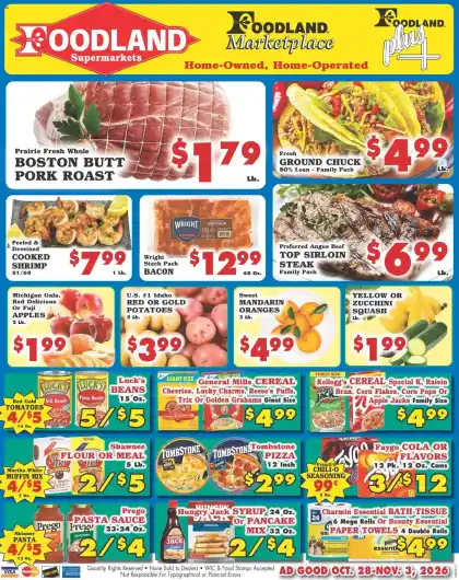 Foodland Weekly Ad United States - valid Oct 28 - Nov 3, 2026